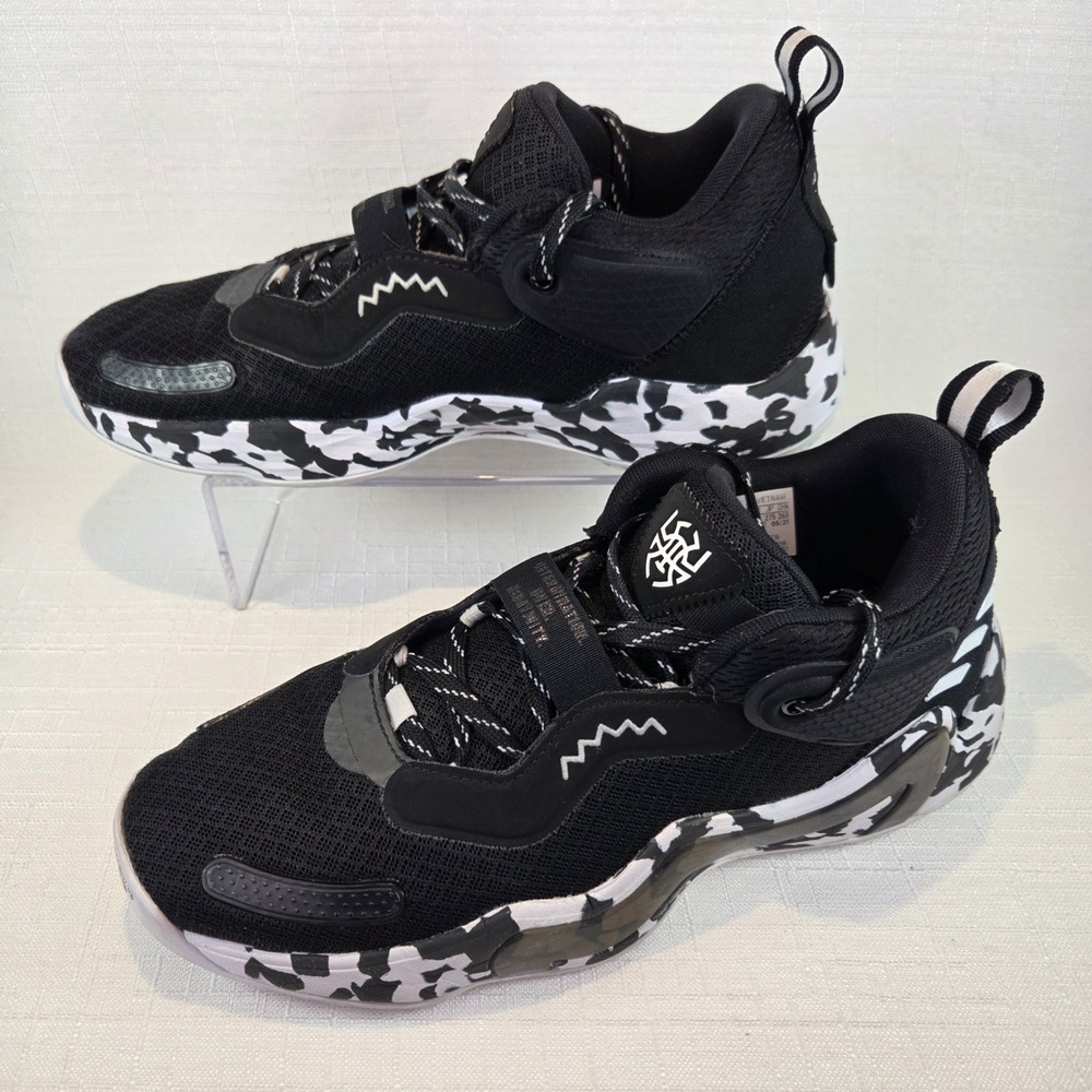 Adidas D.O.N. Issue #3 Team‎ Mid Black Basketball Shoes # H67719 Men's 9.5